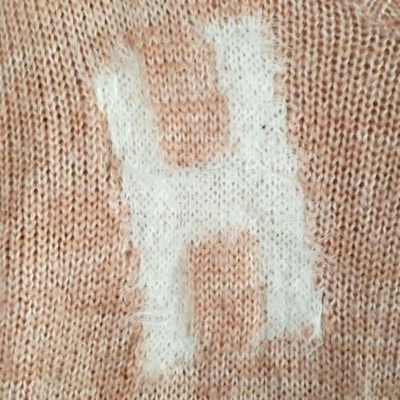 SpiritLead HUGS🤍 Light Pink Marled Crewneck Sweater Size M - Picture 4 of 8